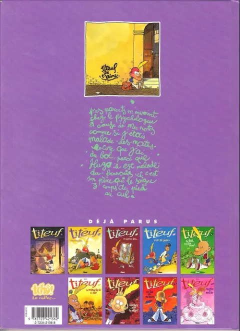 Verso de l'album Titeuf Tome 5 et le derrière des choses