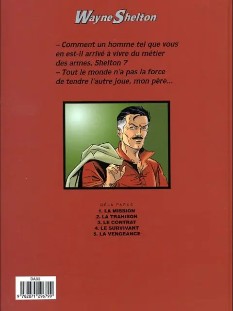Verso de l'album Wayne Shelton Tome 4 Le survivant