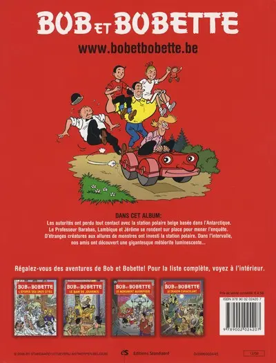 Verso de l'album Bob et Bobette Tome 302 La météorite mutagène