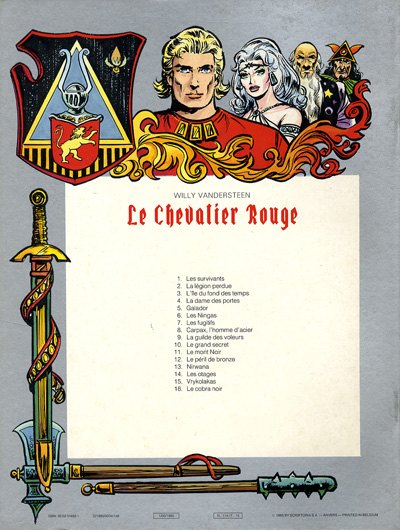 Verso de l'album Le Chevalier Rouge Tome 15 Vrykolakas