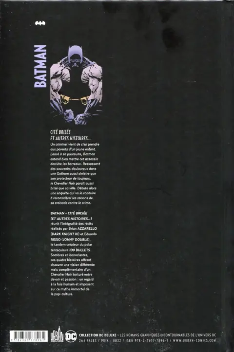 Verso de l'album Batman : Cité Brisée et autres histoires...