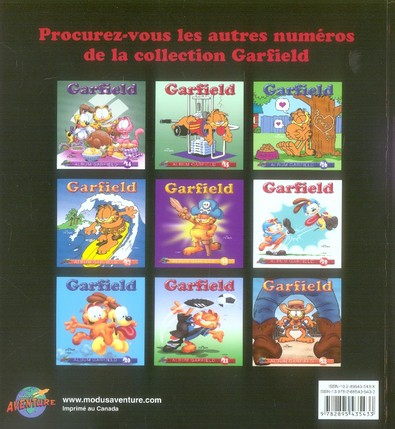 Verso de l'album Garfield #23