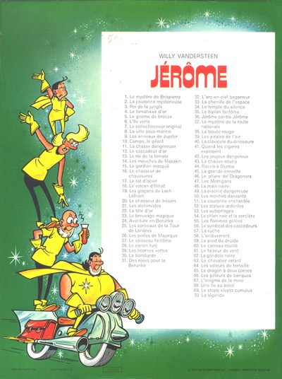 Verso de l'album Jérôme Tome 70 La légende