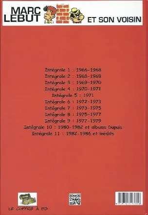 Verso de l'album Marc Lebut et son voisin Intégrale 11 1982-1986 et inedits