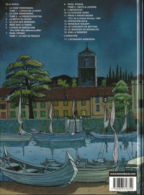 Verso de l'album Victor Sackville Tome 16 Duel à Sirmione