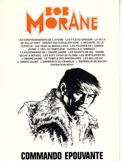 Verso de l'album Bob Morane Tome 29 Commando épouvante