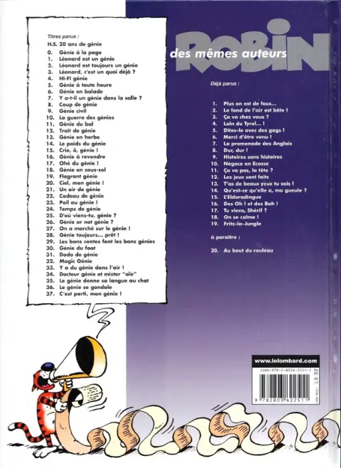 Verso de l'album Léonard Tome 37 C'est parti, mon génie!
