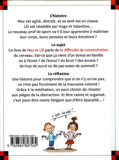 Verso de l'album Ainsi va la vie Tome 115 Max et Lili ont du mal à se concentrer