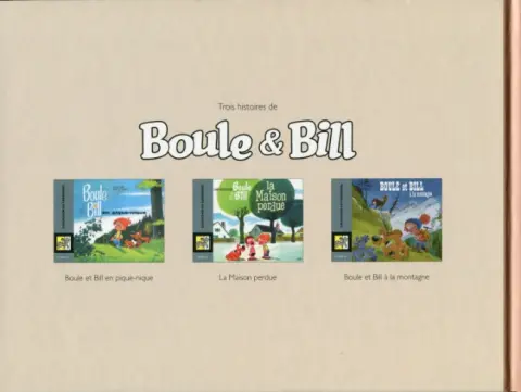 Verso de l'album Boule et Bill Trois histoires de Boule & Bill