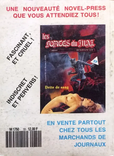 Verso de l'album Histoires sanglantes Tome 19 Lettres oubliées