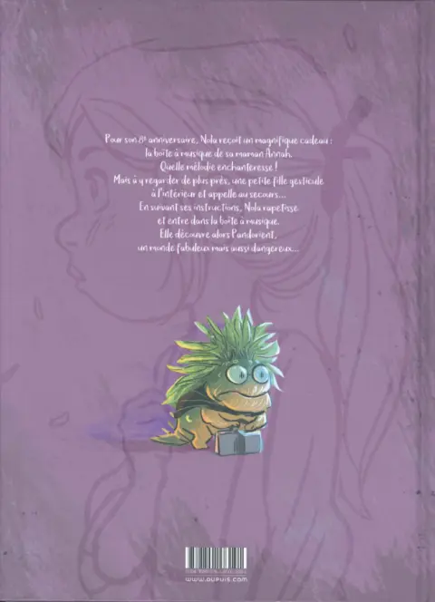 Verso de l'album La Boîte à musique Tome 1 Bienvenue à Pandorient