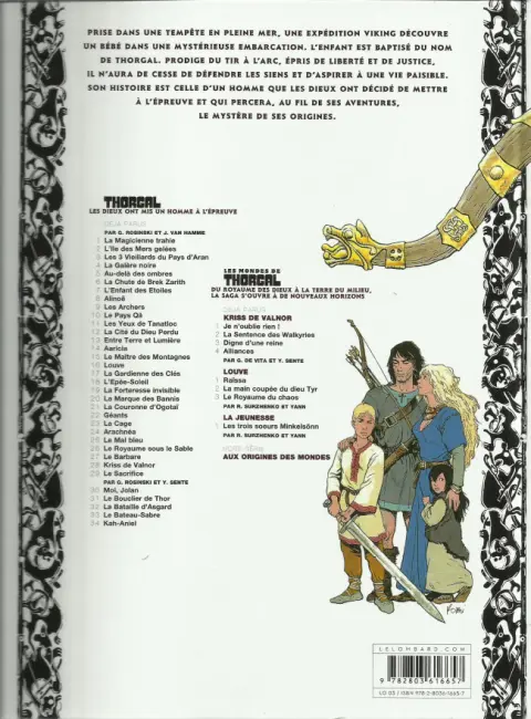 Verso de l'album Thorgal Tome 26 Le Royaume sous le Sable