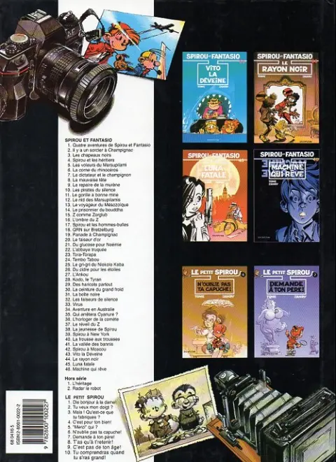 Verso de l'album Spirou et Fantasio Tome 20 Le faiseur d'or