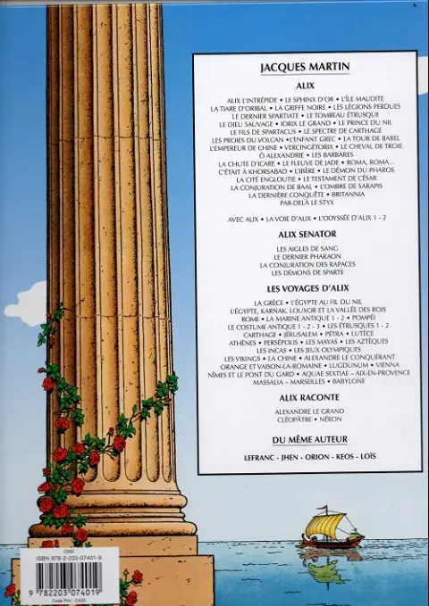 Verso de l'album Alix Tome 33 Britannia