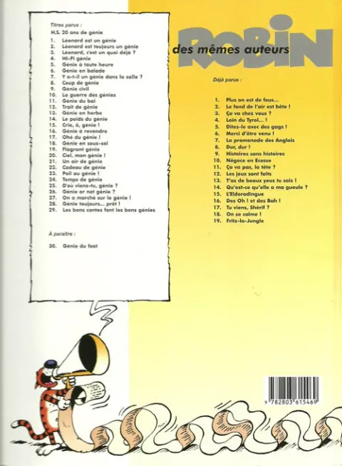 Verso de l'album Léonard Tome 23 Poil au génie !