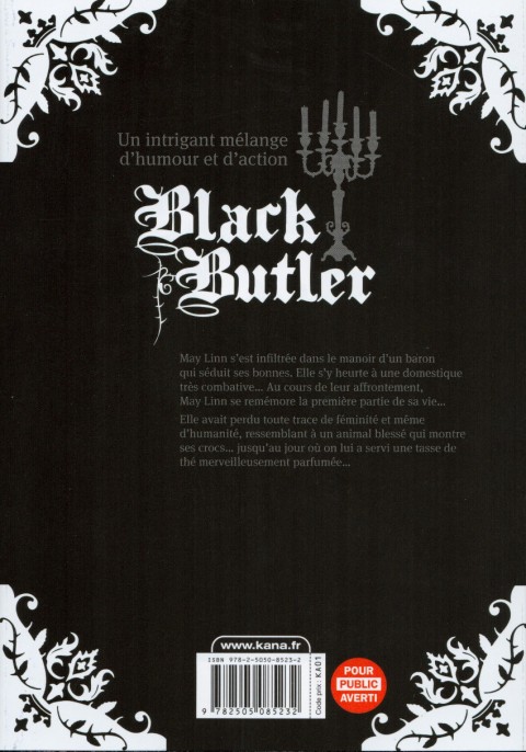 Verso de l'album Black Butler 30 Black Sentai