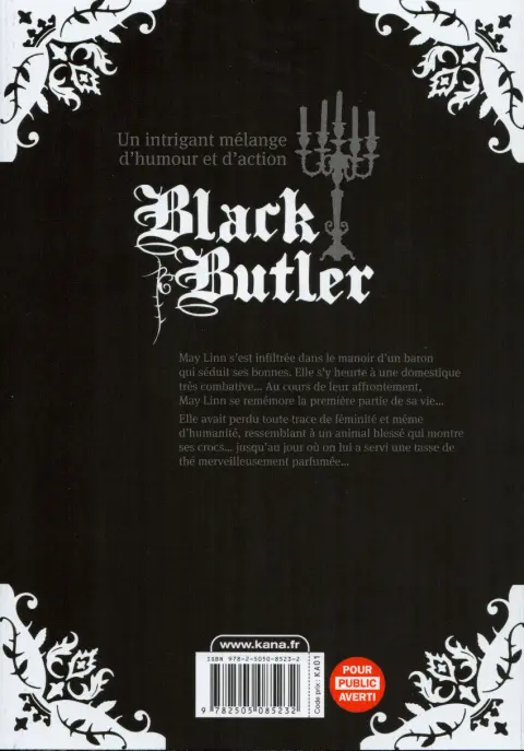 Verso de l'album Black Butler 30 Black Sentai
