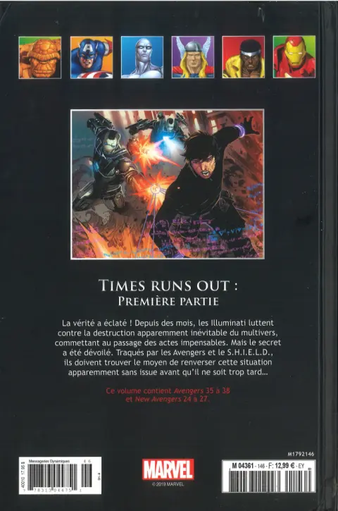 Verso de l'album Marvel Comics - La collection de référence Tome 146 Times Runs Out - Première Partie