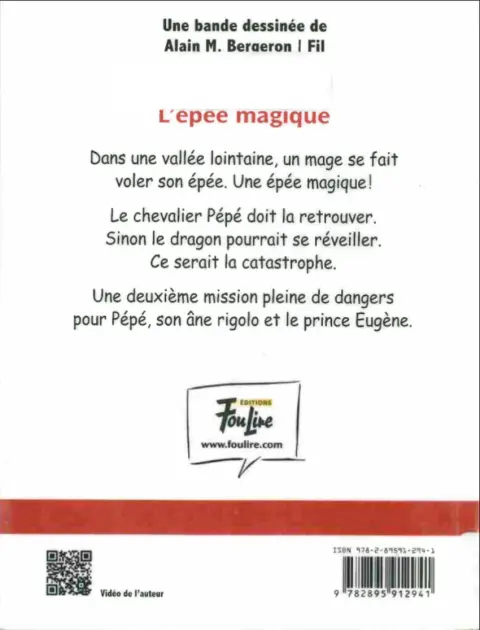 Verso de l'album Les aventures de Pépé 2 L'épée magique
