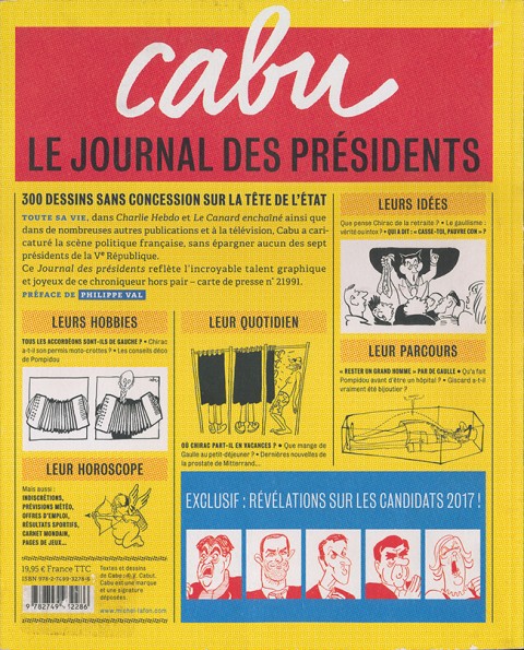 Verso de l'album Le journal des Présidents