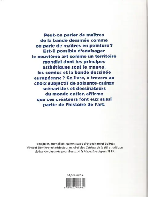 Verso de l'album Les grands maîtres de la BD mondiale