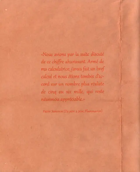 Verso de l'album L'Homme aux 10.000 femmes n'a écrit que 400 romans