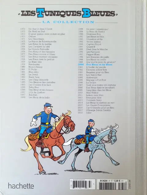 Verso de l'album Les Tuniques Bleues La Collection (Hachette) Tome 37 Des bleus et du blues