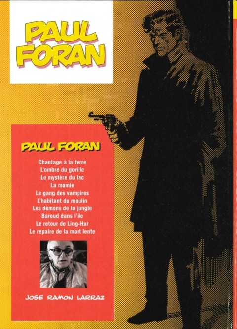Verso de l'album Paul Foran Tome 10 Le repaire de la mort lente