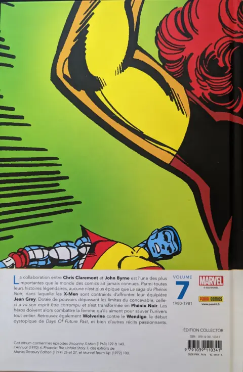 Verso de l'album X-Men - Le destin du phénix
