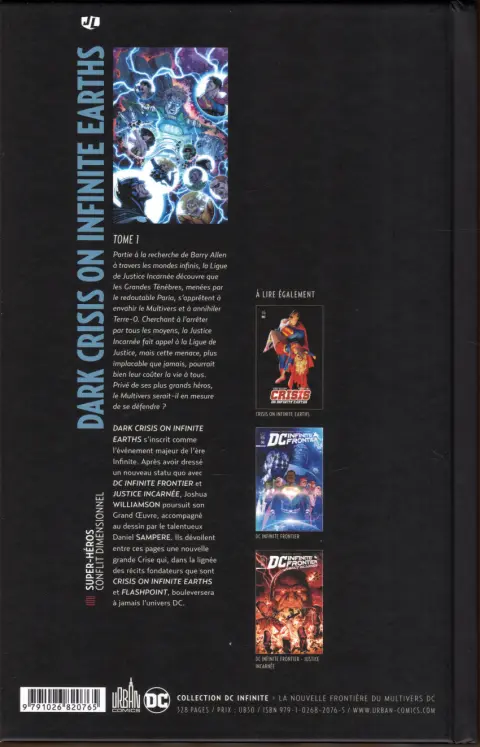Verso de l'album Dark Crisis on Infinite Earths Tome 1