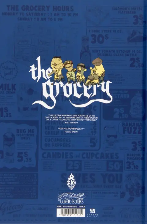 Verso de l'album The Grocery Tome 1