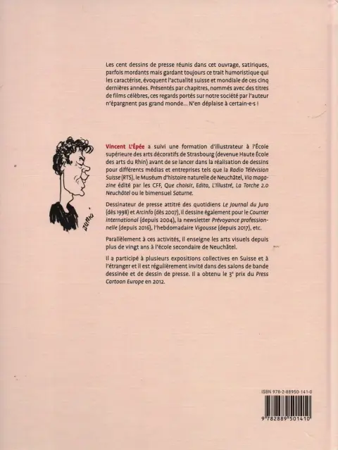 Verso de l'album Voler dans les plumes L'actualité en 100 dessins de presse
