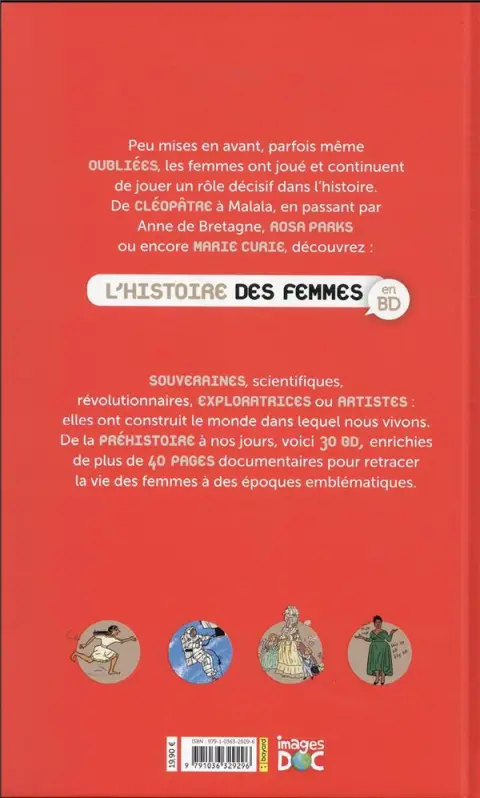 Verso de l'album L'Histoire des femmes en BD