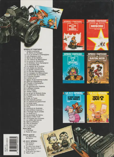 Verso de l'album Spirou et Fantasio Tome 21 Du glucose pour Noémie