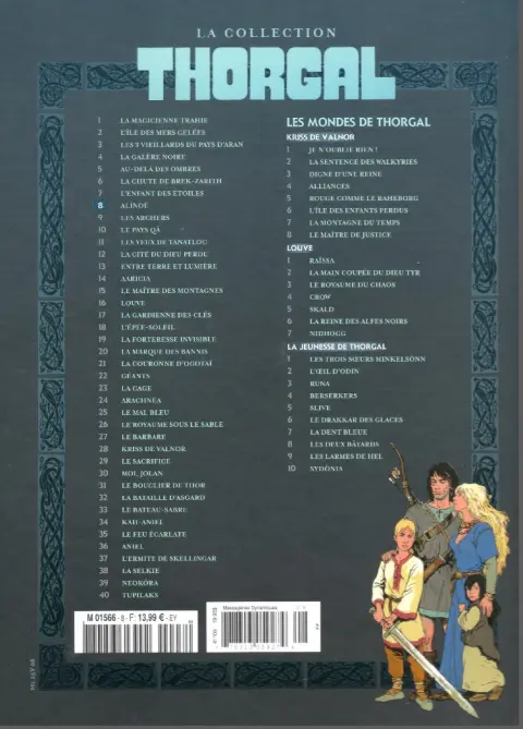 Verso de l'album Thorgal - La collection Tome 8 Alinoë
