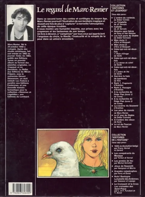 Verso de l'album Contes et sortilèges du Moyen Âge Le cri du faucon