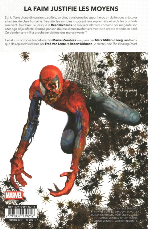 Verso de l'album Marvel Heroes Tome 4 Marvel Zombies