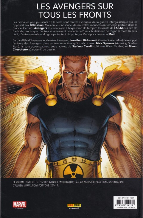 Verso de l'album Avengers World 1 L'empire A.I.M.