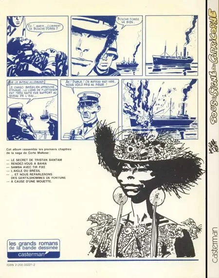 Verso de l'album Corto Maltese Tome 3 Sous le signe du Capricorne
