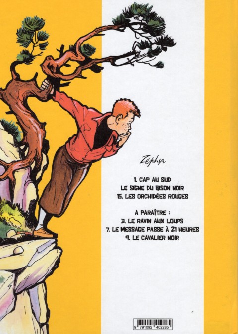 Verso de l'album Zéphyr 1 Cap au sud