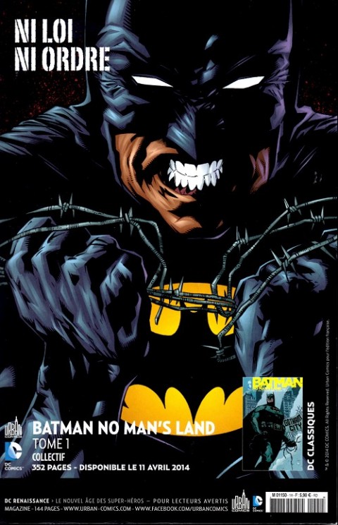 Verso de l'album DC Saga présente Tome 1 Batman : Vendetta