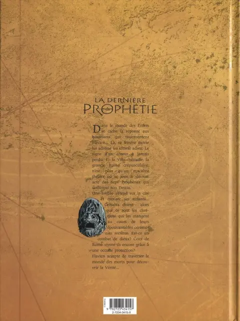 Verso de l'album La Dernière prophétie Tome 1 Voyage aux enfers