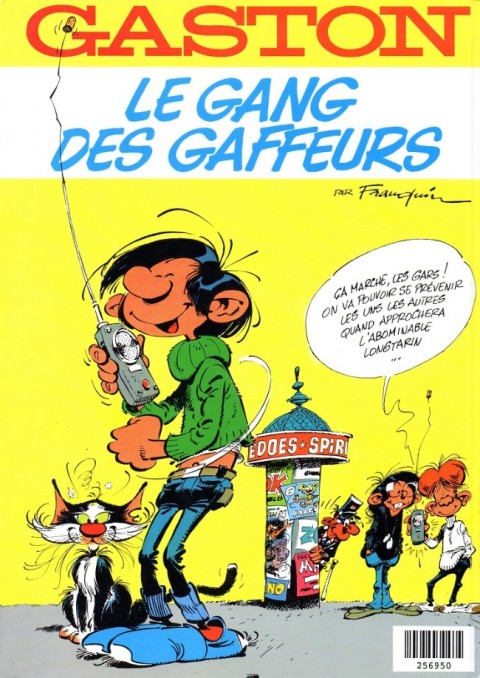 Verso de l'album Gaston Gaffes, bévues et boulettes / Le gang des gaffeurs