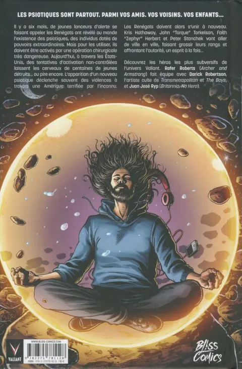 Verso de l'album Harbinger Renegade Tome 1 Le Jugement de Salomon