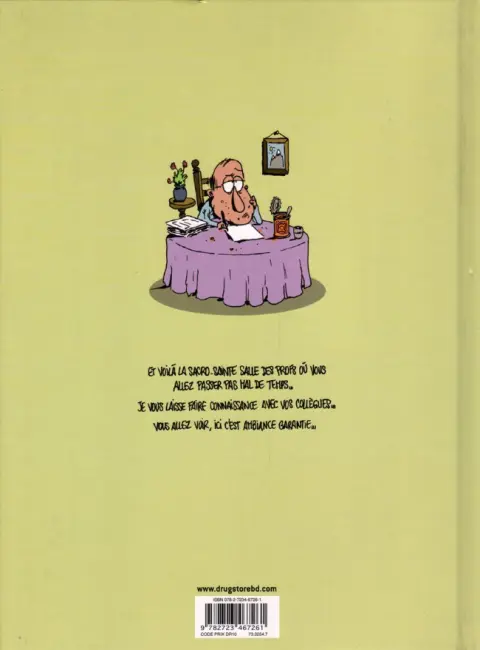 Verso de l'album Jean-Louis (et son encyclopédie) Les profs sont des cons (sauf Jean-Louis)