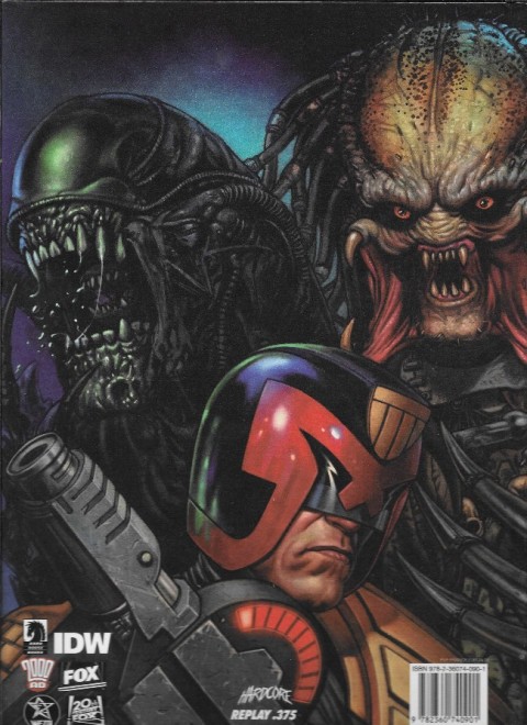 Verso de l'album Judge Dredd/Aliens/Predator Tome 3 Judge Dredd/Aliens/Predator : Extermination