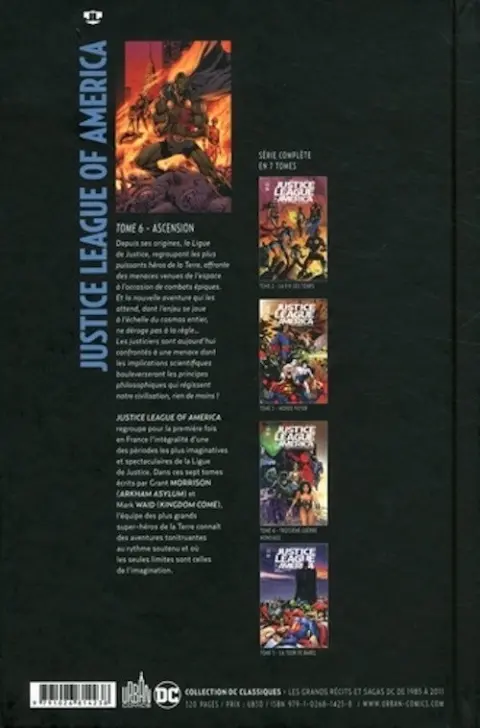 Verso de l'album Justice League of America Tome 6 Ascension