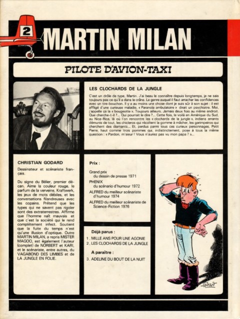 Verso de l'album Martin Milan 2ème Série Tome 2 Les clochards de la jungle