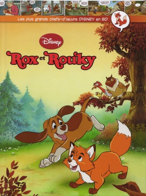 Couverture de l'album Les plus grands chefs-d'œuvre Disney en BD Tome 44 Rox et Rouky