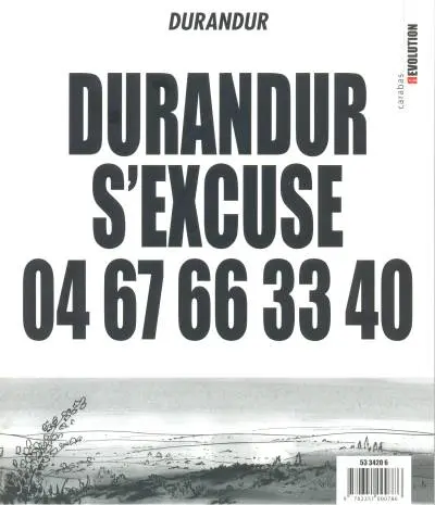 Durandur encule tout le monde Tome 2 Durandur s'excuse 04 67 66 33 40